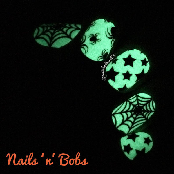 Glow In The Dark - Midnight Party Nail Wraps