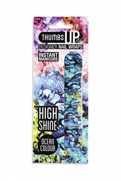 High Shine Effect - Ocean Colour Nail Wraps