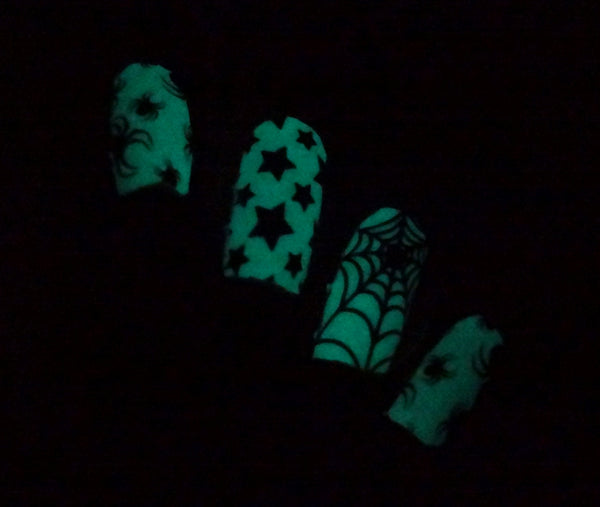 Glow In The Dark - Midnight Party Nail Wraps