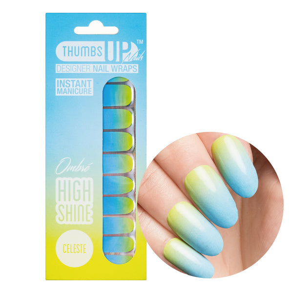 High Shine Effect - Celeste Ombre Nail Wraps