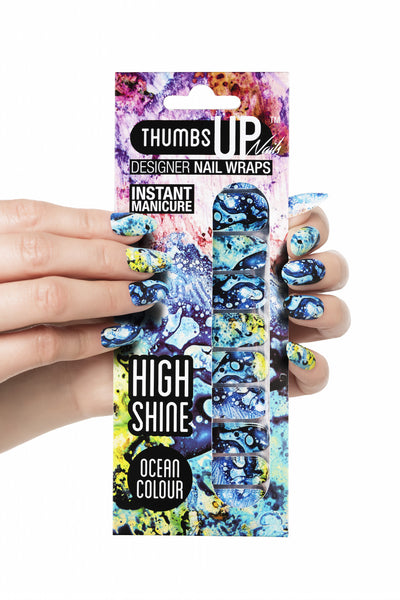 High Shine Effect - Ocean Colour Nail Wraps